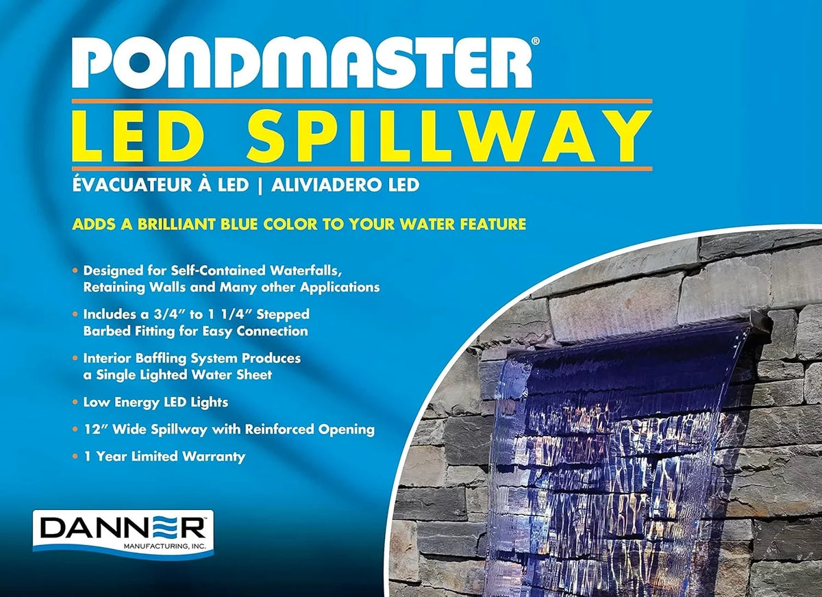 Pondmaster LED Lighted Sizepillway 03755 Blue