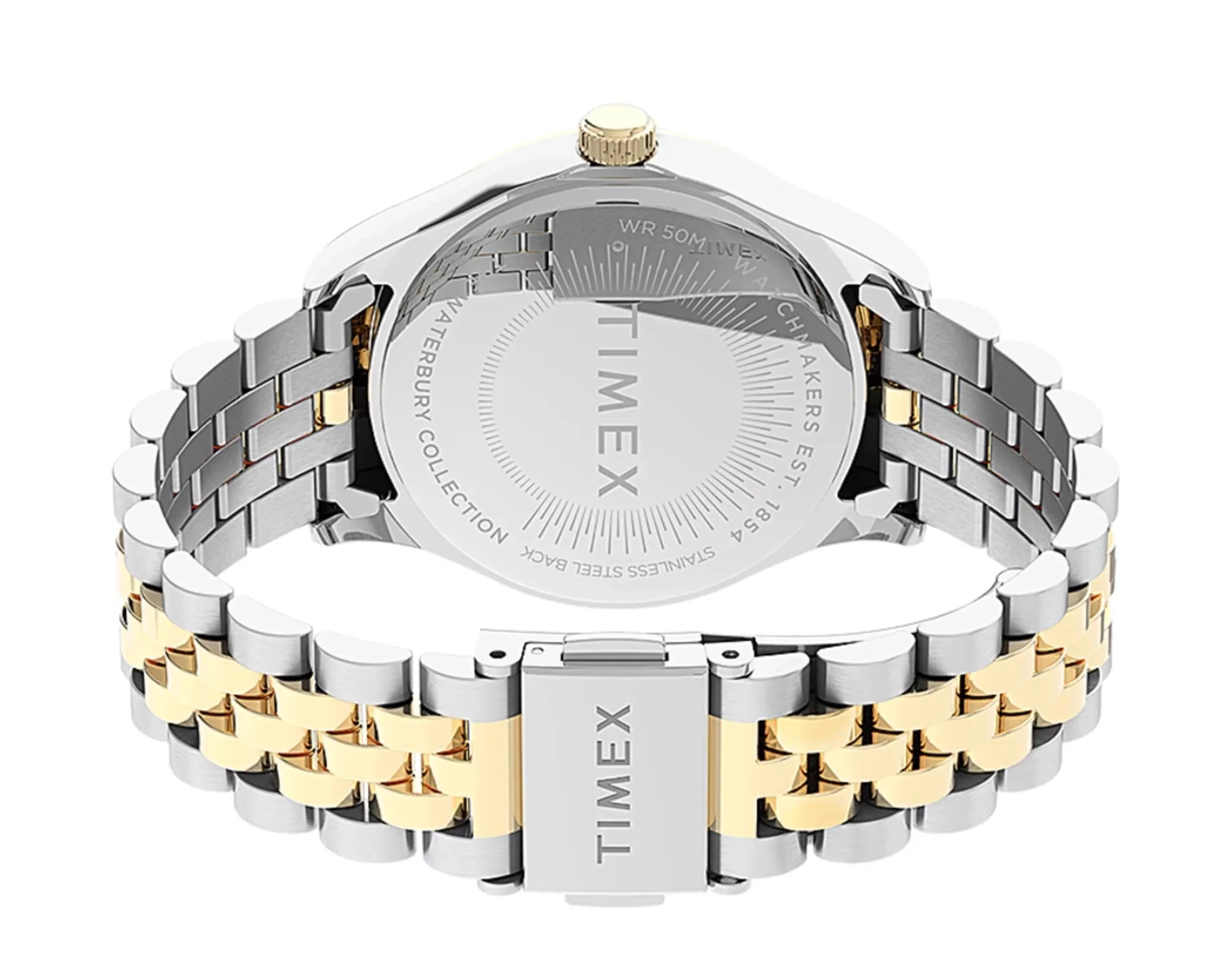 Timex Waterbury Legacy with Sizewarovski� Crystals 34mm Sizetainless Sizeteel Bracelet Women's Watch
