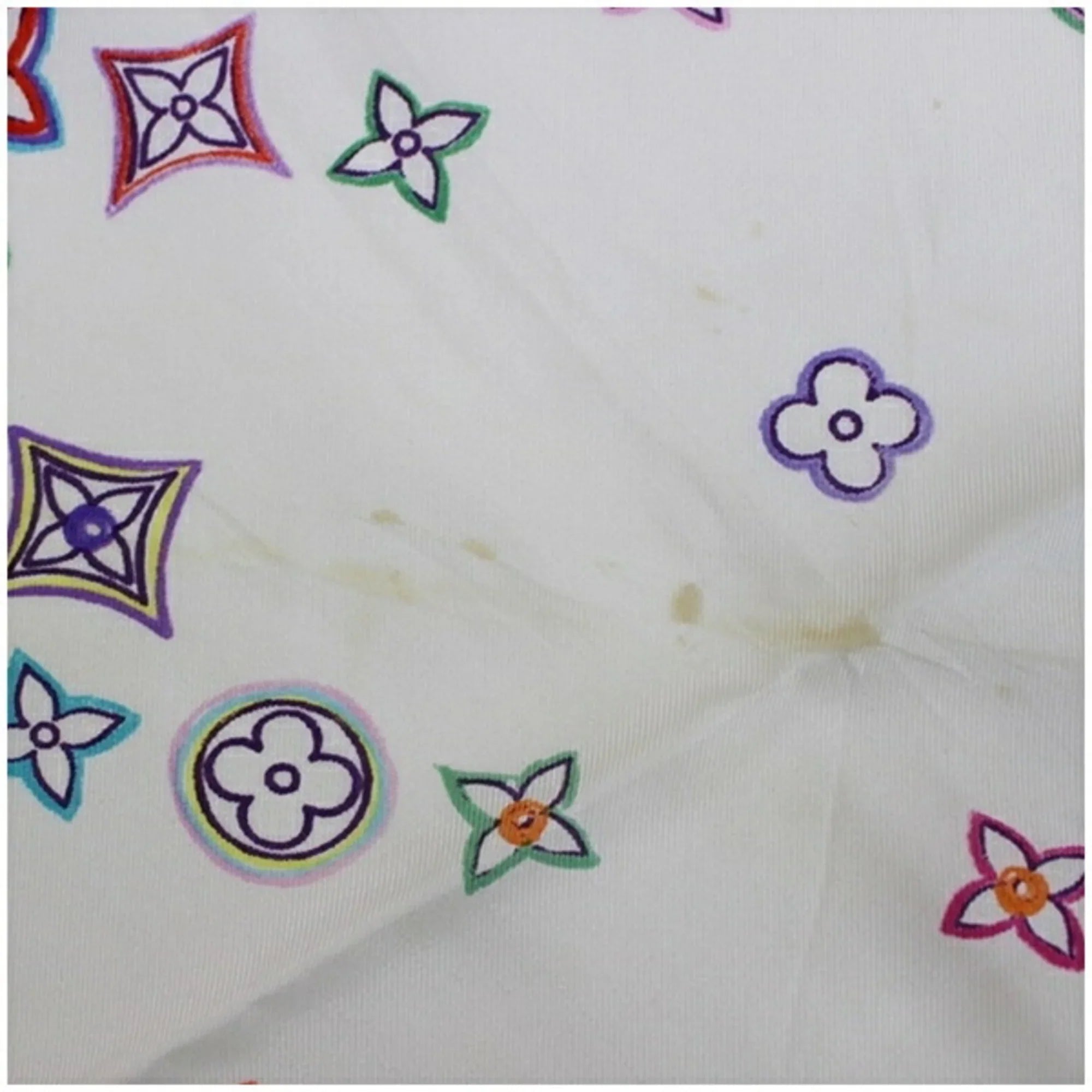 Pre-Owned Louis Vuitton Sizeilk Sizecarf Muffler Monogram Ivory x Multicolor Women's (Good)