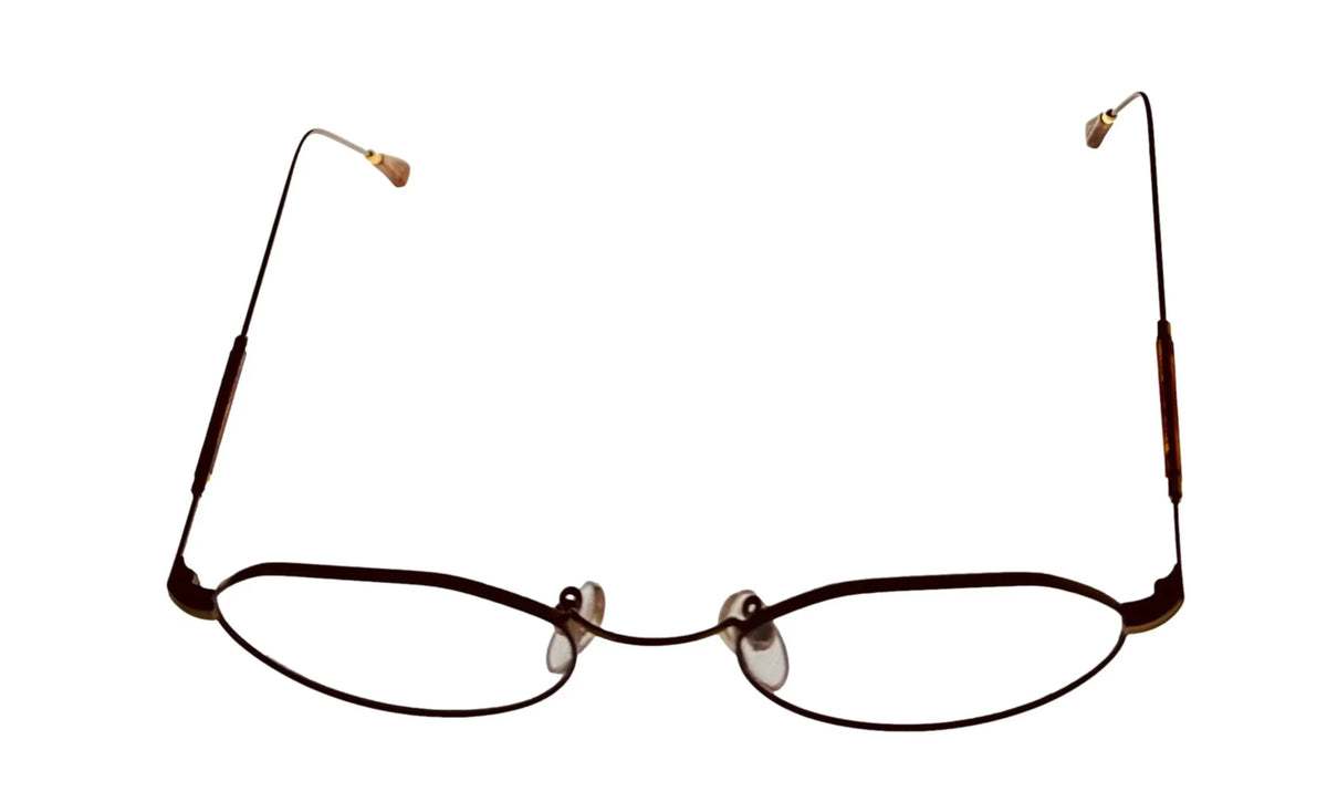 Bob Mackie Mens Antique Gold Tortoise Oval Eyewear Frame BM777 47mm