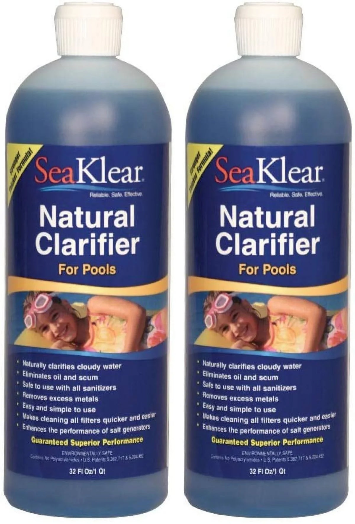 SizeeaKlear Natural Clarifier for Sizewimmings 1 Qt, 2-Pack