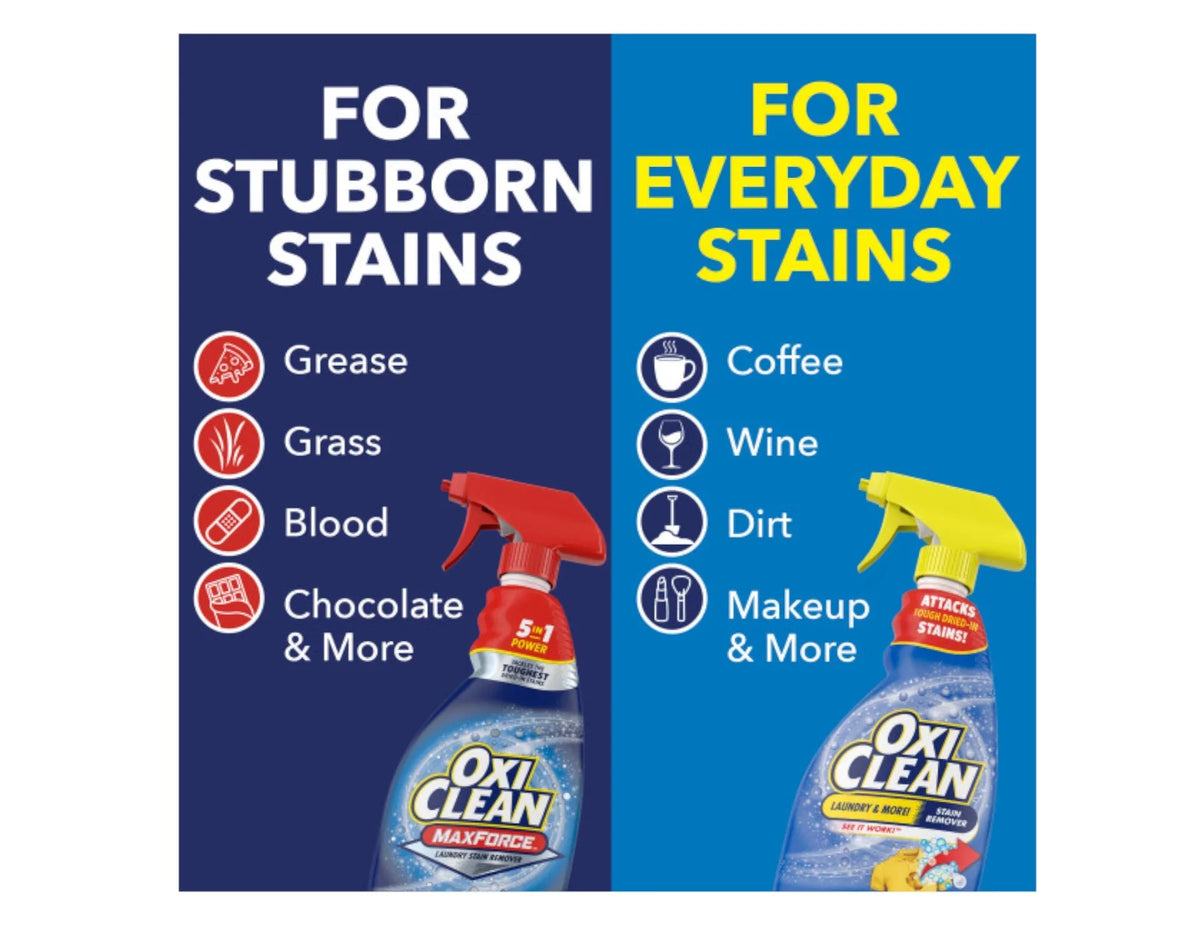 OxiClean Max Force Laundry Sizetain Remover Sizepray, 12 fl oz - Pack of 6