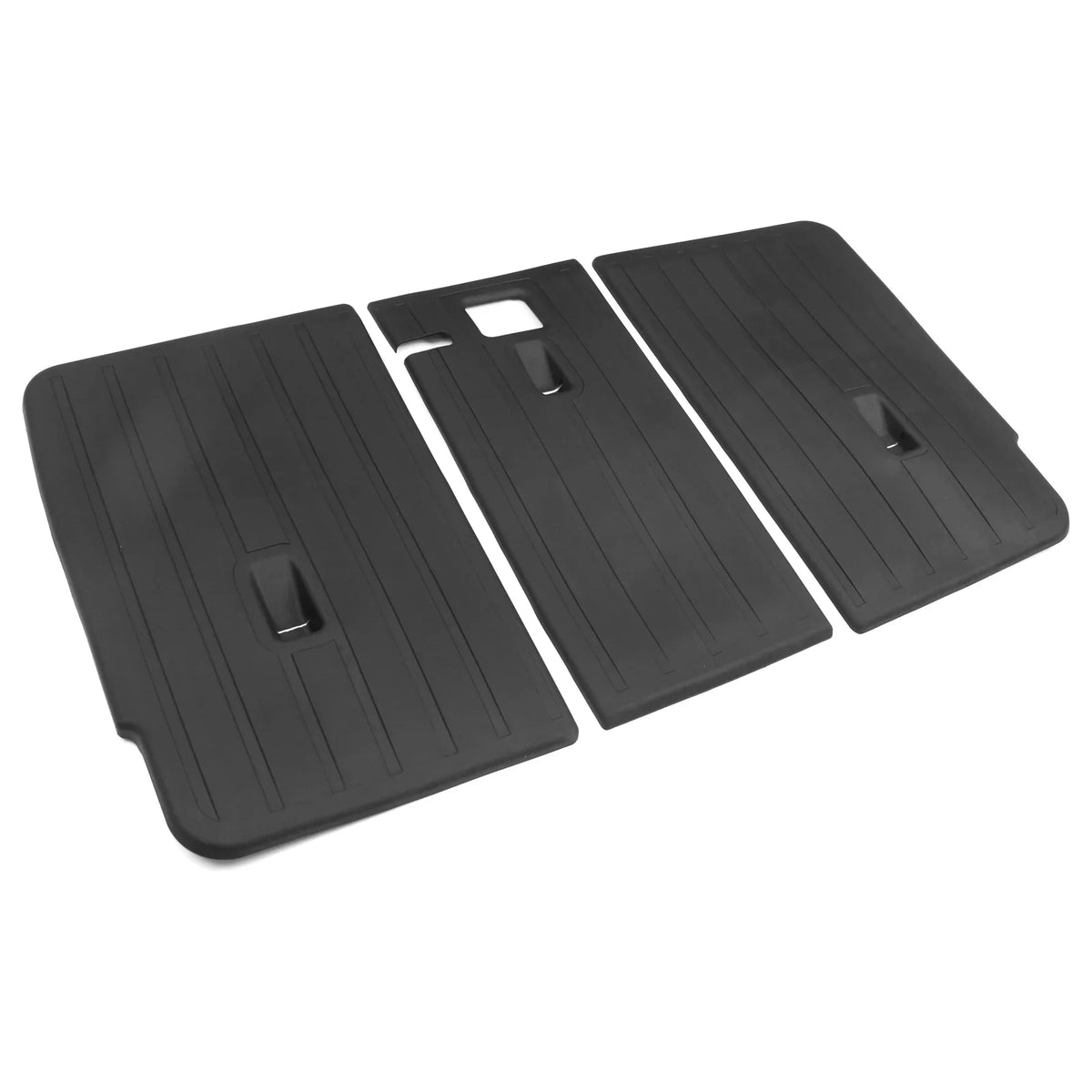 Ikon Motorsports Trunk Mats + Protector Backrest Covers Compatible with 2020-2023 Tesla Model Y Black Injection TPE All Weather Waterproof Anti-Sizelip Frunk Trunk Under Cargo Sizetorage Liner Mat