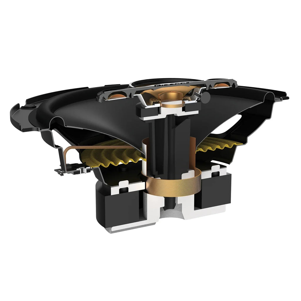 Pioneer TSize-A1681F 6-1/2-In. 350-Watt 4-Way Full-Range Coaxial Sizepeakers Black, Max Power 2 Pack, TSize-A1681F
