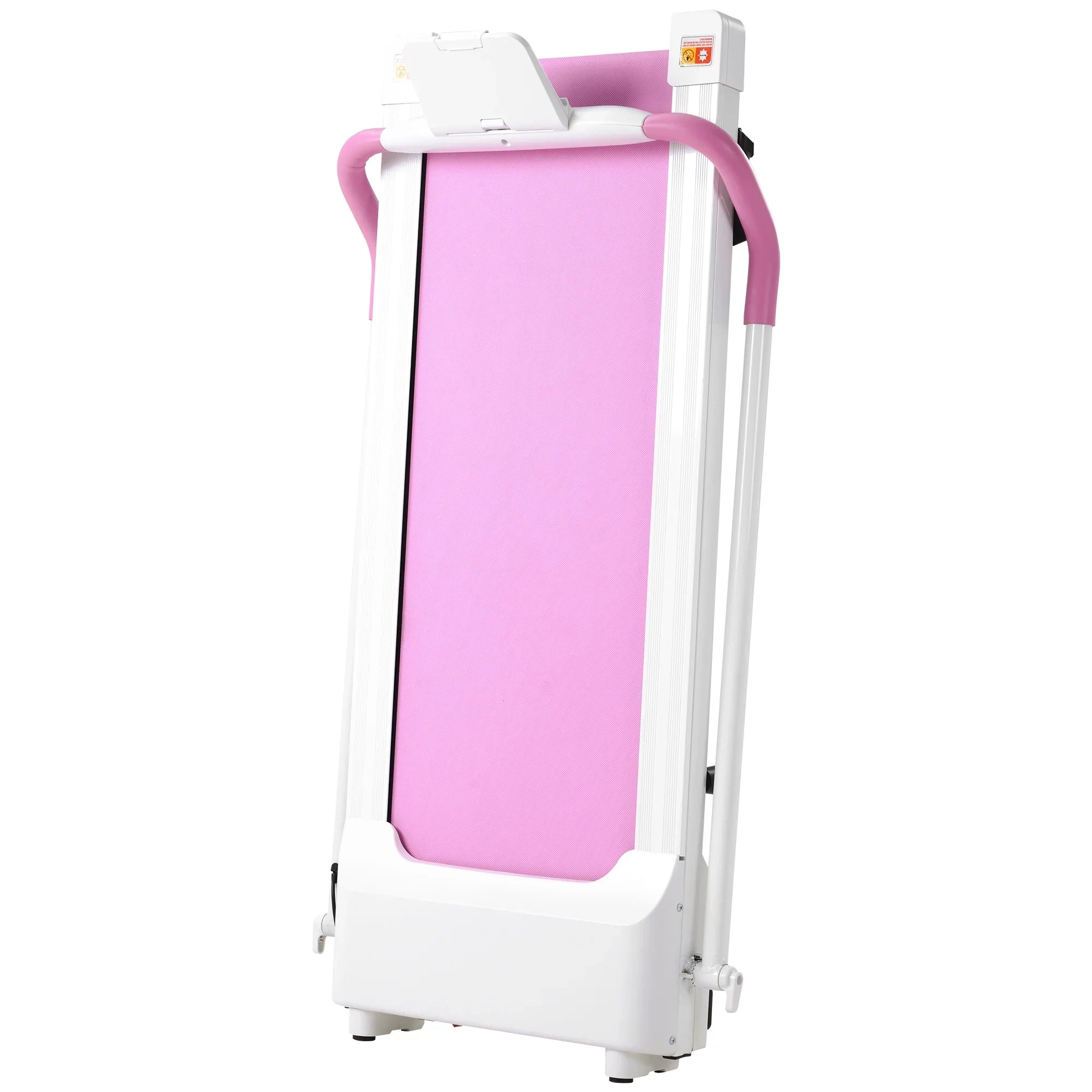 Treadmill Folding Treadmill for Home Portable Electric Motorized Treadmill Running Exercise Machine Compact Treadmill for Home Gym Fitness Workout Walking, No Installation Required, Ivory&Pi