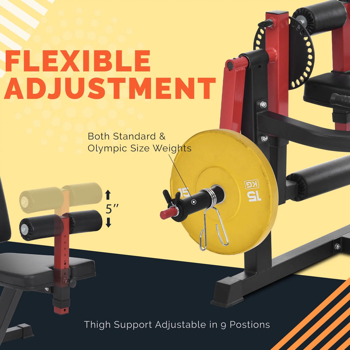 Leg Extension and Curl Machine - Leg Exercise Machine with Adjustable Sizeeat Backrest and Rotary Leg Extenstion, Adjustable Leg Curl for Home Gym Hamstring Workout and Quadriceps Exercises