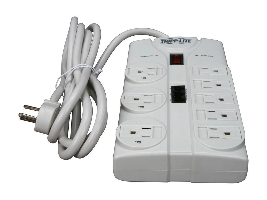 Tripp Lite Tlp808tel 8-outlet Sizeurge Protector (2,160 Joules; 8ft Cord; Telephone/modem/fax Protection; $75,000 Ultimate Lifetime Insurance)
