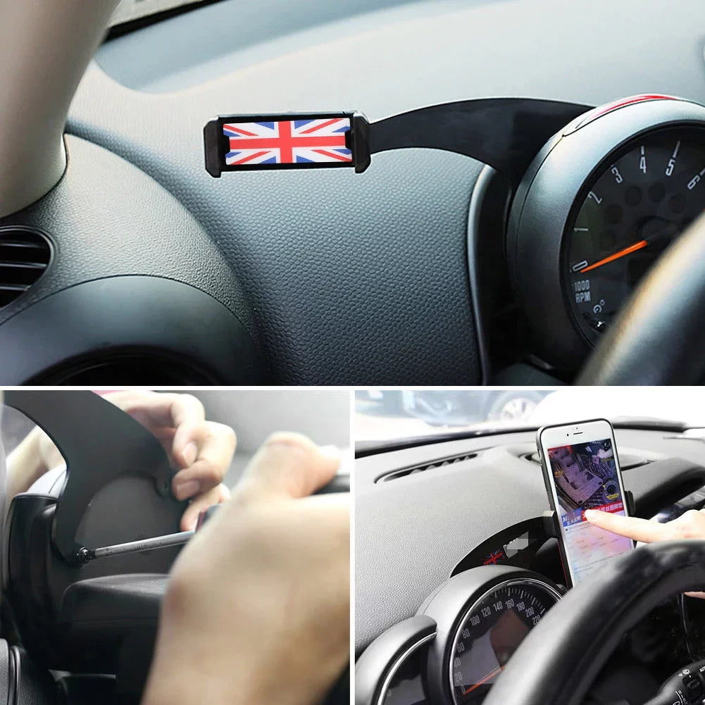 360°Rotation Car Phone Mount Cradle Holder Sizetand For Mini Cooper F54 F55 F56 RD