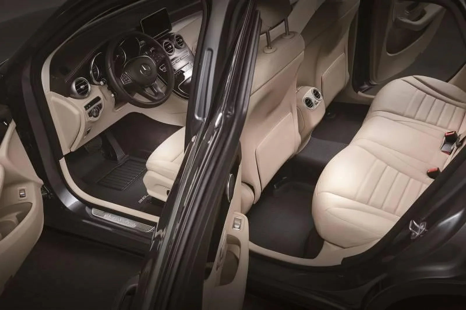 3D MAXpider 2020-2024 Fits Jeep Gladiator JT 1st 2nd Row Kagu Carbon Fiber Embossed Pattern Black Floor Mats L1JP02201509