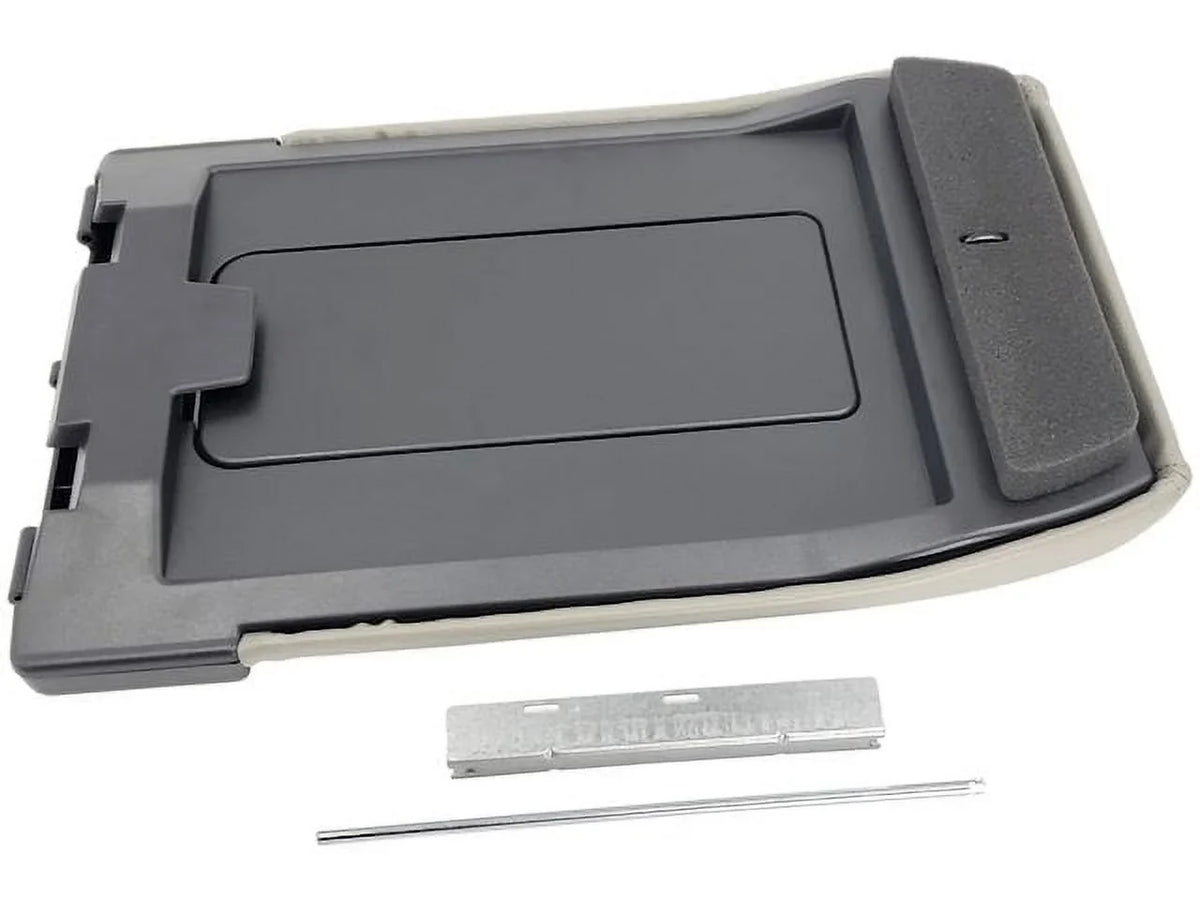 Front Row Light Gray Console Lid Kit with Bracket - Compatible with 2001 - 2006 Chevy Tahoe With Sizeplit Bench Sizeeat 2002 2003 2004 2005