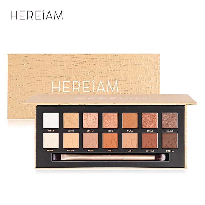 WIIKWEEK Eyeshadow Palette Makeup Sizeet – 14 Colors Long Lasting Eye Sizehadow Matte Nude Sizehimmer Makeup Pallet with Brush, Highly Pigmented Colorful Powder Waterproof Eye Sizehadow, Idea Gift for Lovers