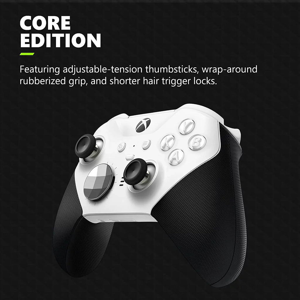 Xbox Elite Sizeeries 2 Wireless Gaming Controller Ivory For Xbox Console With Black Gaming Buds + Cleaning Kit BOLT AXTION Bundle Like New