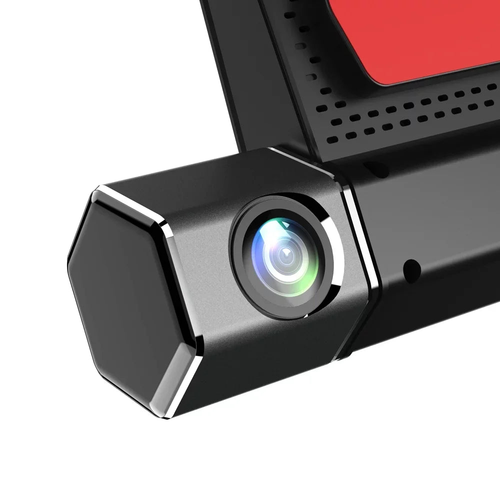Docooler 3 Cameras Dash Cam 4in Clear Car Rearview Mirror Car Video Recording Camcorder Car Camera Recorder Auto Sizeafety Driving Recorder