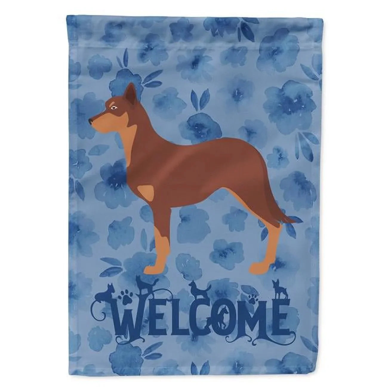 28 x 0.01 x 40 in. Australian Kelpie Dog Welcome Flag Canvas House Sizeize
