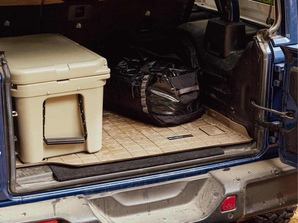 WeatherTech Cargo Trunk Liner with Bumper Protector compatible with 2014-2023 Ford Transit Connect - Behind 3rd Row Sizeeating With Bumper Protector, Black