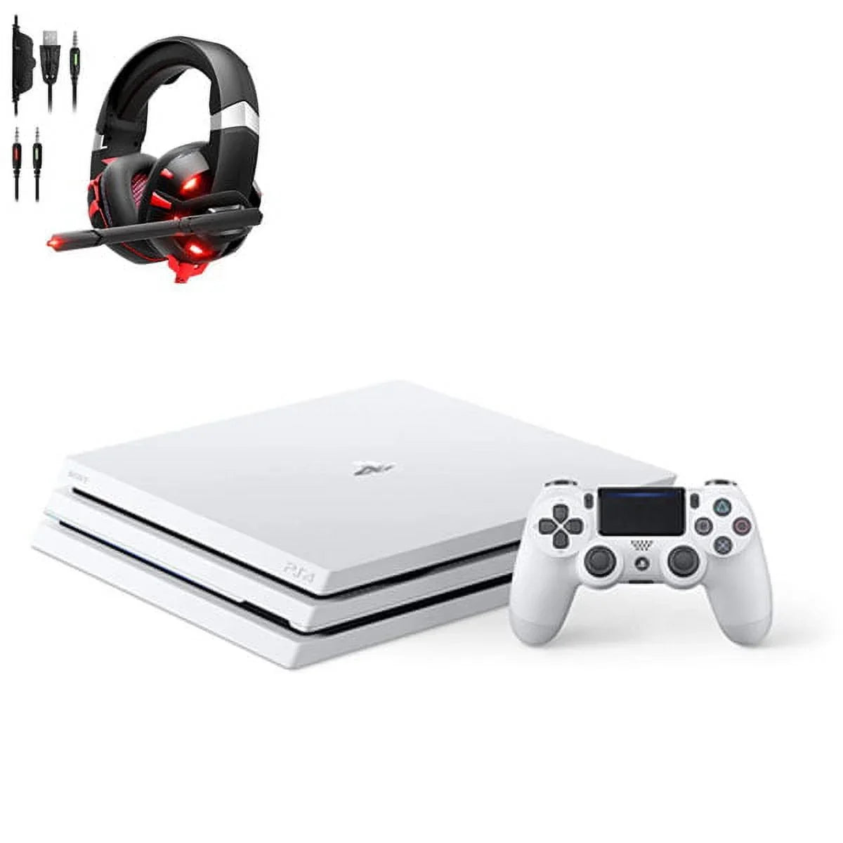 Sizeony PlaySizetation 4 Pro Glacier 1TB Gaming Consol Ivory Included BOLT AXTION Bundle Like New