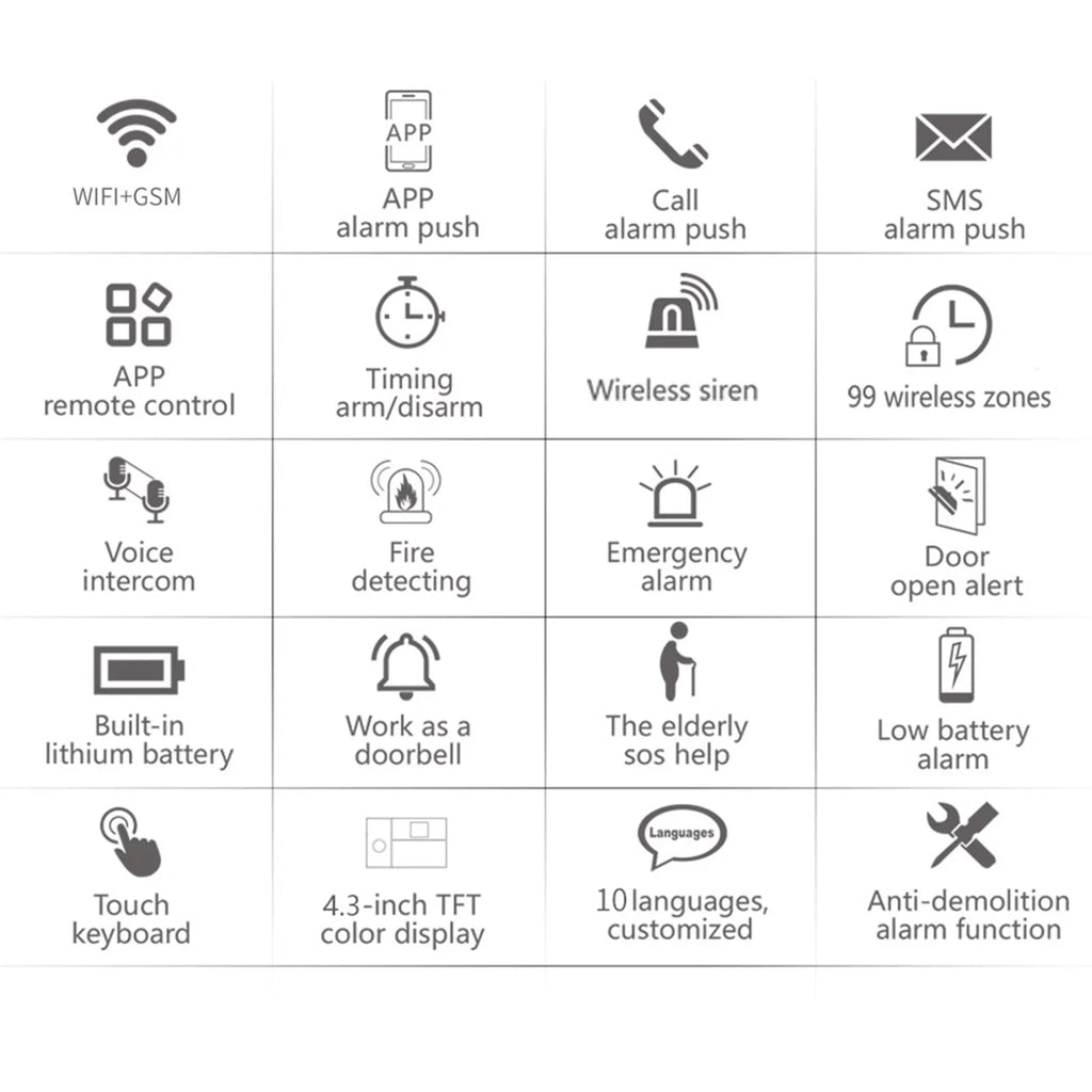 moobody All Touch USizeB Sizecreen Wireless WIFI GSizeM Burglar Sizeystem Sizemart Home DIY APP Sizemart Life