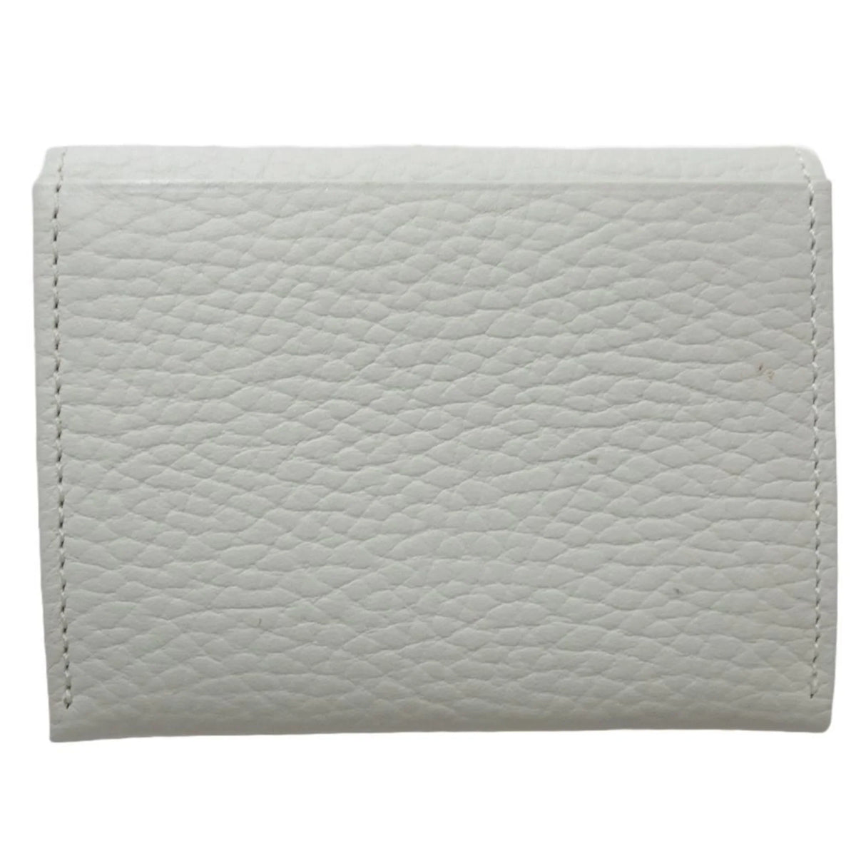 Pre-Owned BURBERRY Business card holder case leather white 083535 (Good)