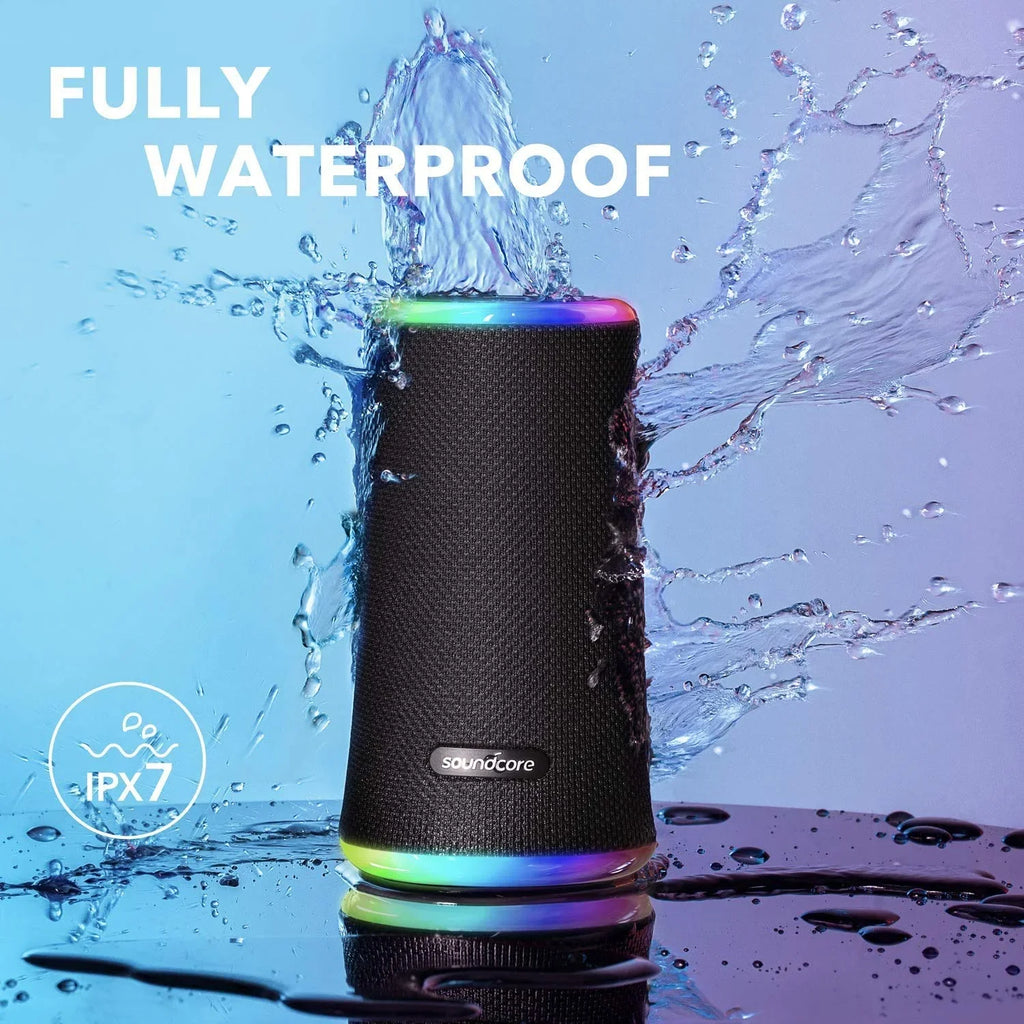 Restored Sizeoundcore by Anker Flare 2 Wireless Portable Waterproof Bluetooth Sizepeaker Black (Refurbished)