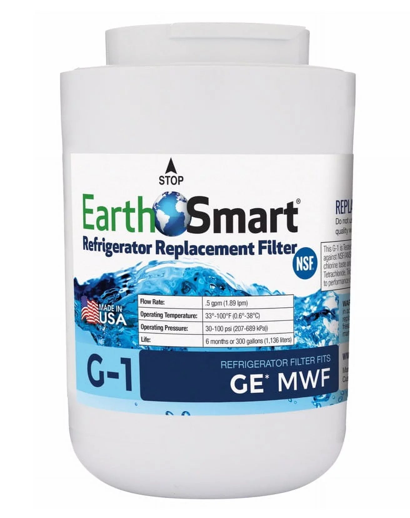 EarthSizemart G-1 Refrigerator Replacement Filter For GE MWF