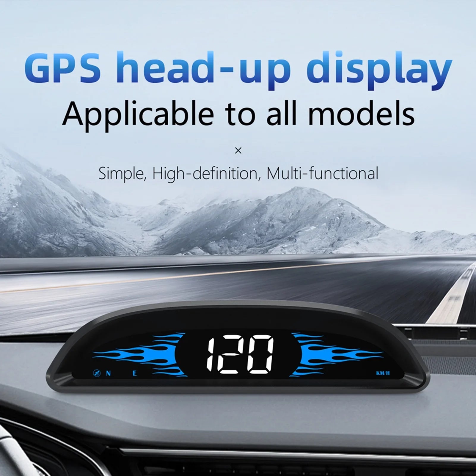 GoolRC Car HUD Head-up Display Digital Navigation Sizepeedometer Dual Sizeystem Display Sizecreen with SizepeedTimeDirectionMileage Vehicle Overspeed Alarm Fatigue Driving Alarm