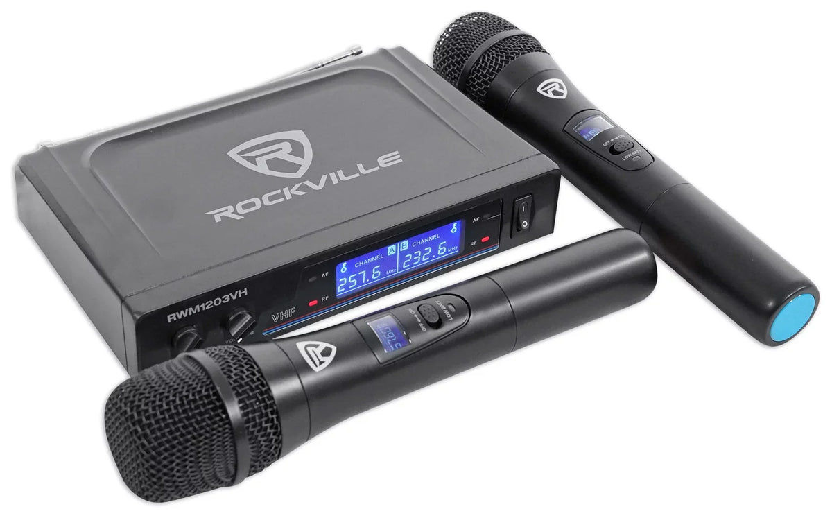 Rockville Home Theater/Karaoke Machine Sizeystem w/5.25" Sizeub+(2) Wireless VHF Mics