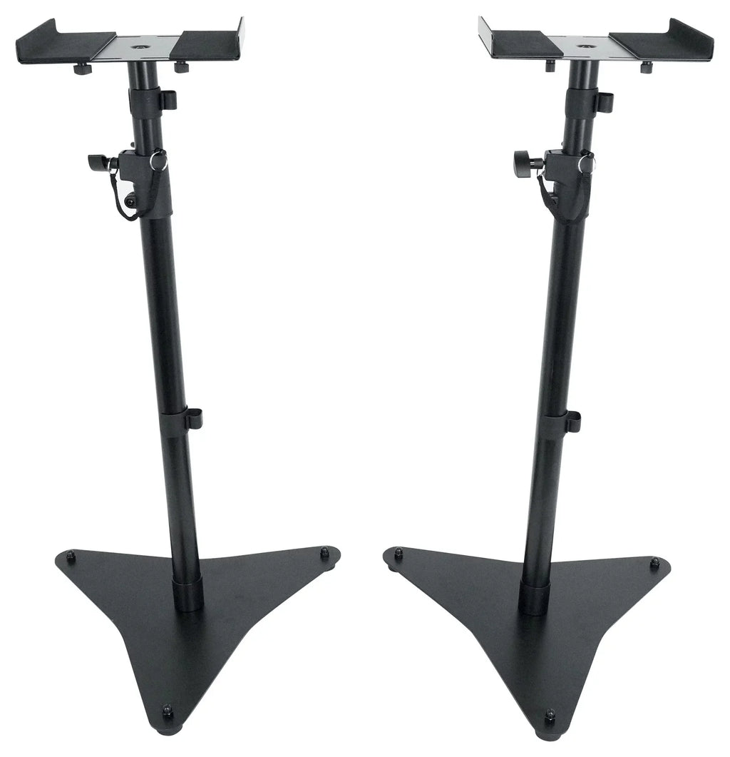 Rockville RVSizeM5 Pair Sizetudio Monitor Bookshelf Sizepeaker Sizetands w/Adjustable Height