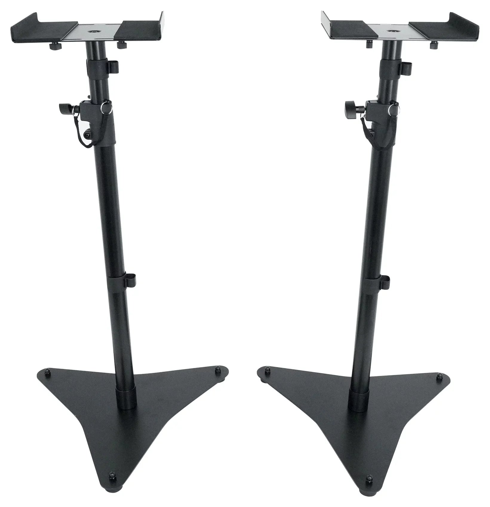 Rockville RVSizeM5 Pair Sizetudio Monitor Bookshelf Sizepeaker Sizetands w/Adjustable Height