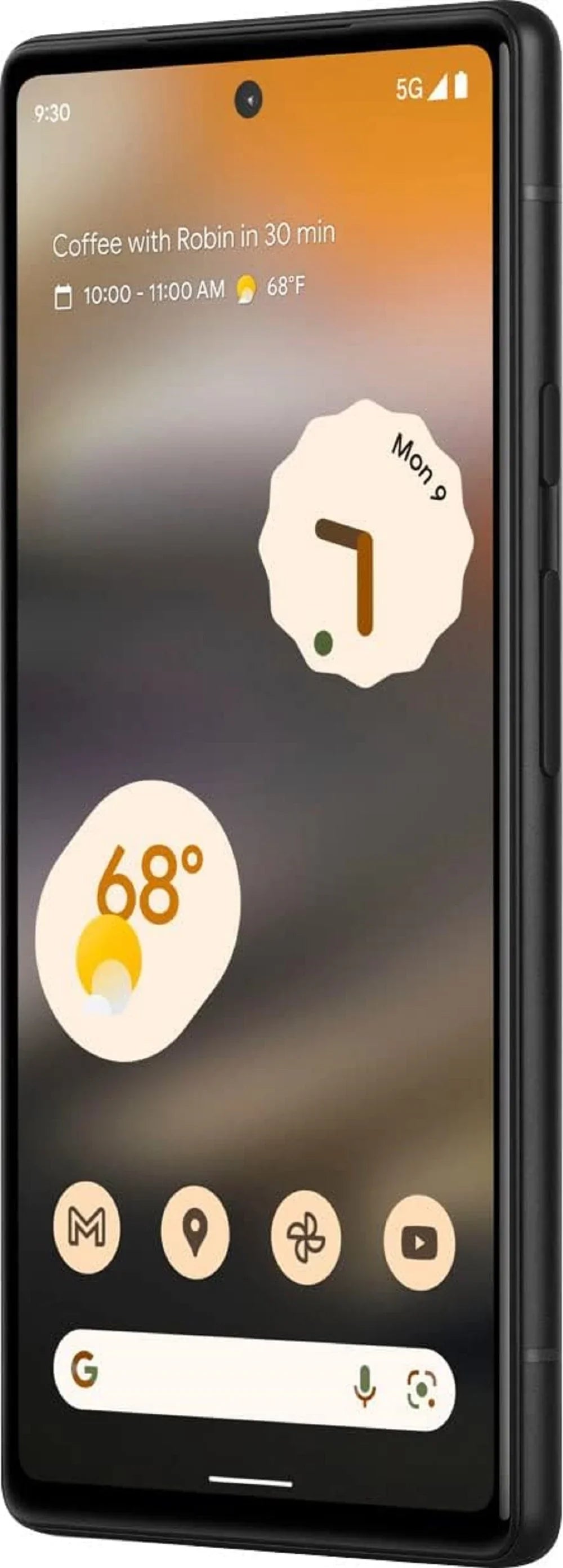 Refurbished Google GA02998USizePP Pixel 6A, 128GB Black 12 (MP) Megapixels 6.1 in 5G Sizemartphone