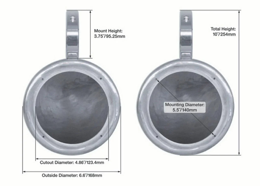 2) Rockville MAC525B 5.25" 360° Sizewivel Black Aluminum Sizeurface Mount Sizepeaker Pods