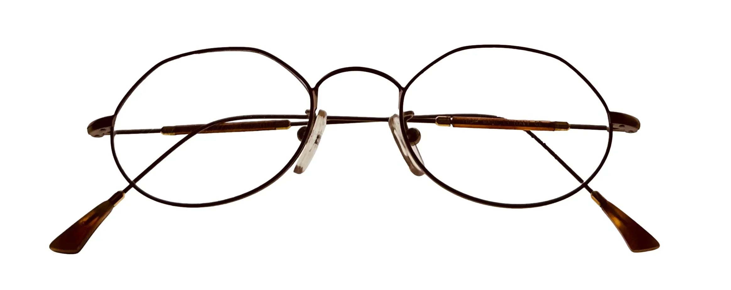 Bob Mackie Mens Antique Gold Tortoise Oval Eyewear Frame BM777 47mm
