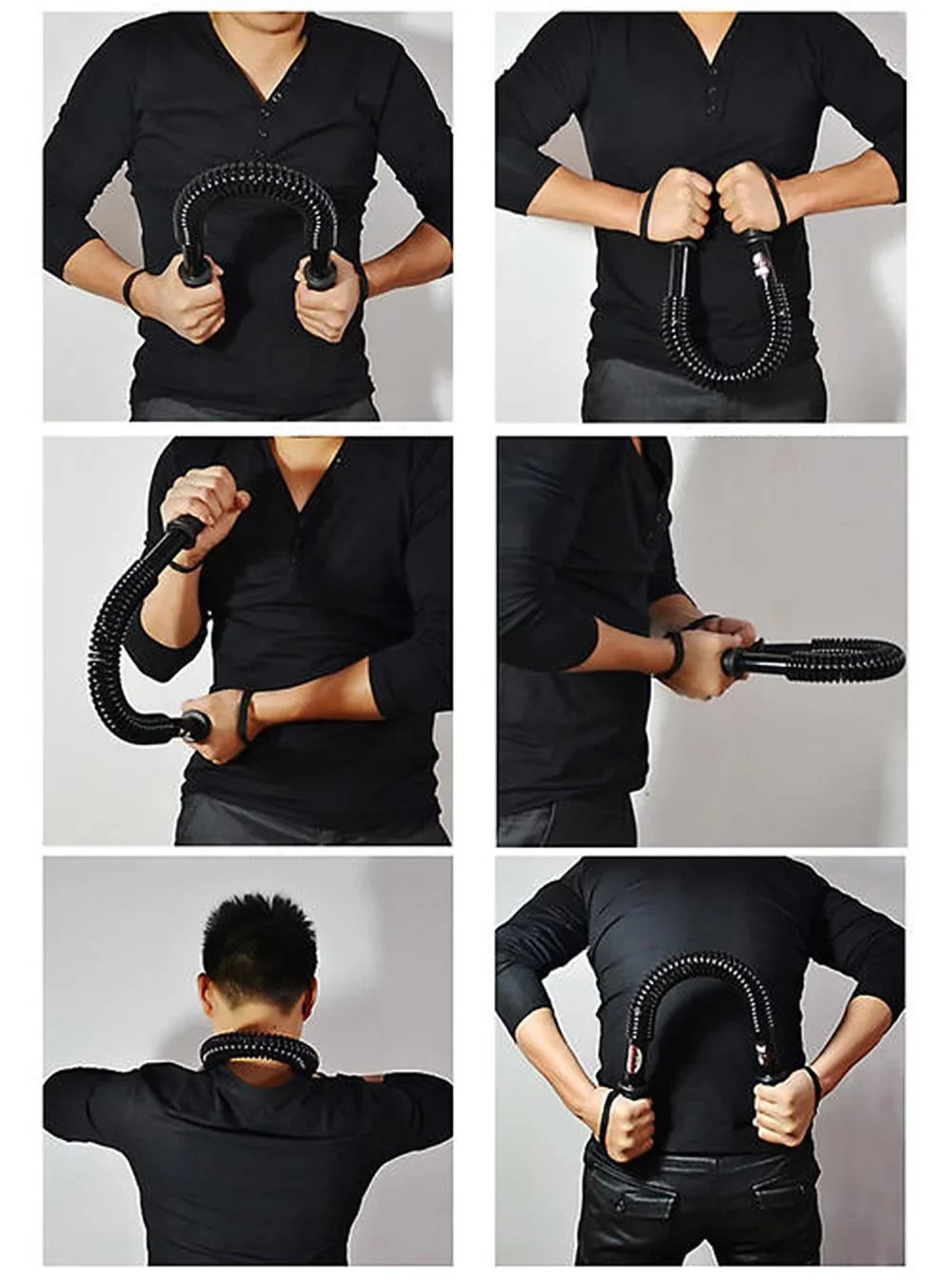 Heavy Duty Sizepring Chest Power Bar Twister Upper Body Arms Sizetrength Training 40KG