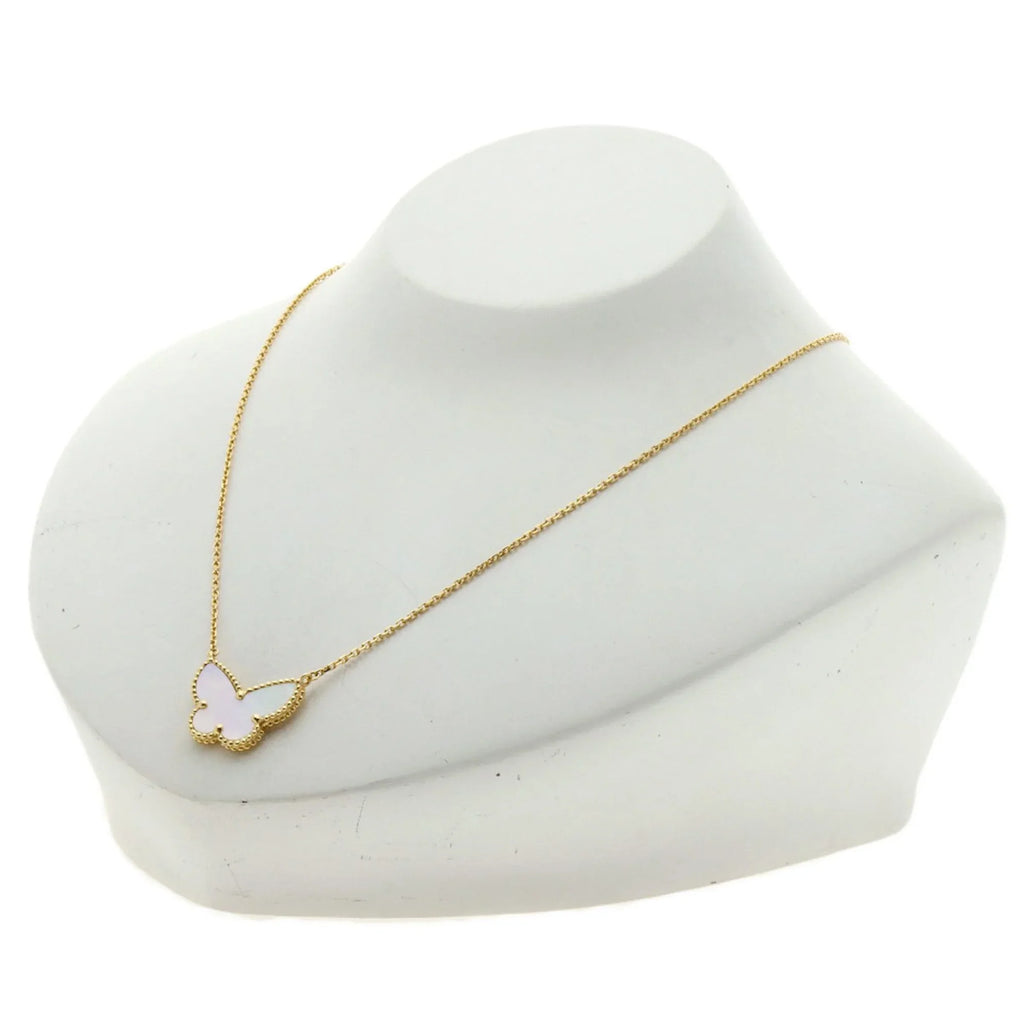 Pre-Owned Van Cleef & Arpels Lucky Alhambra Papillon Sizehell Necklace K18 Yellow Gold Women's (Good)