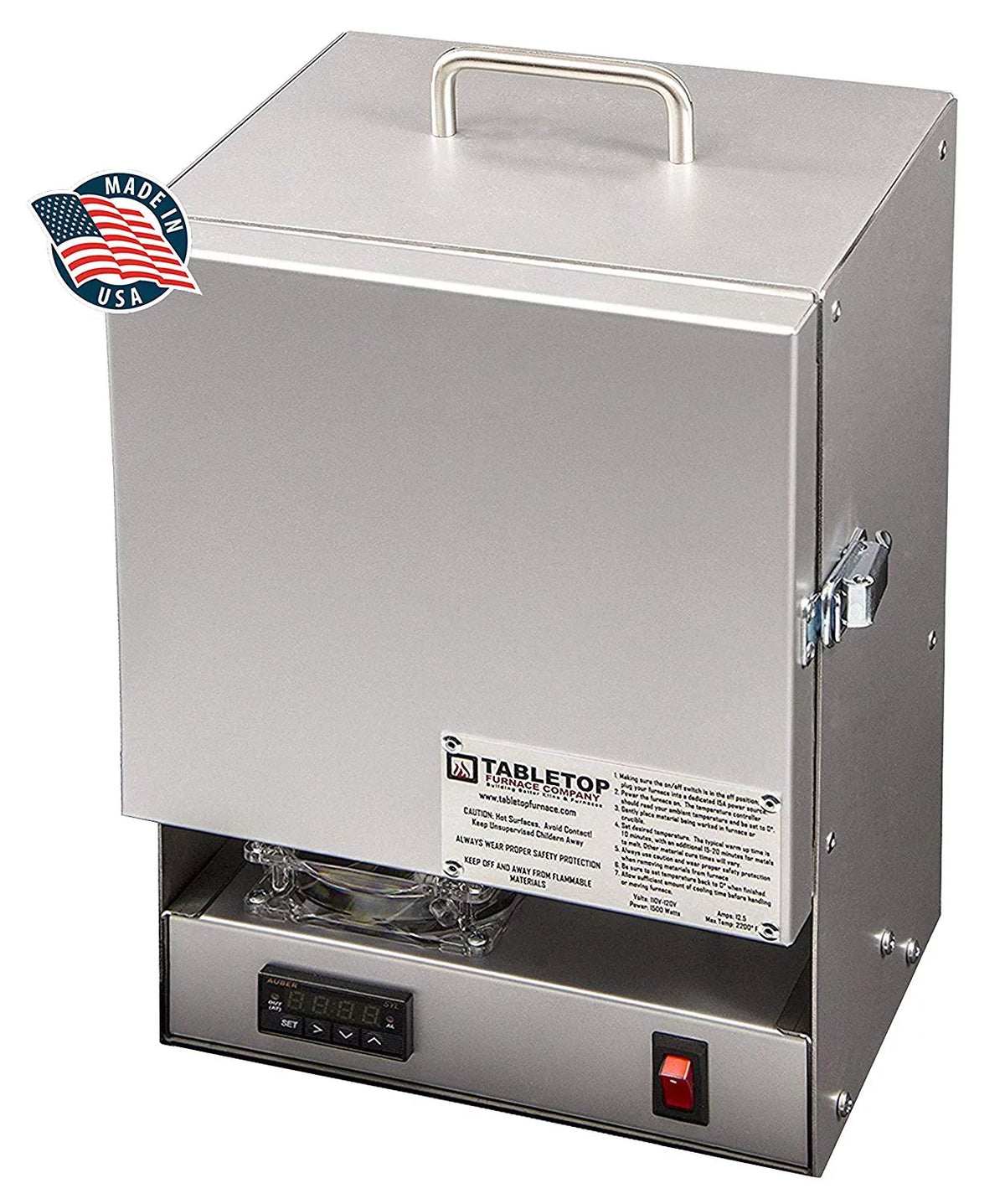Tabletop Furnace Company RapidFire Pro-L Kiln Sizetainless Sizeteel Jewelry Making Metal Clay Ceramic Firing Enameling Electric Furnace - FUR-0056