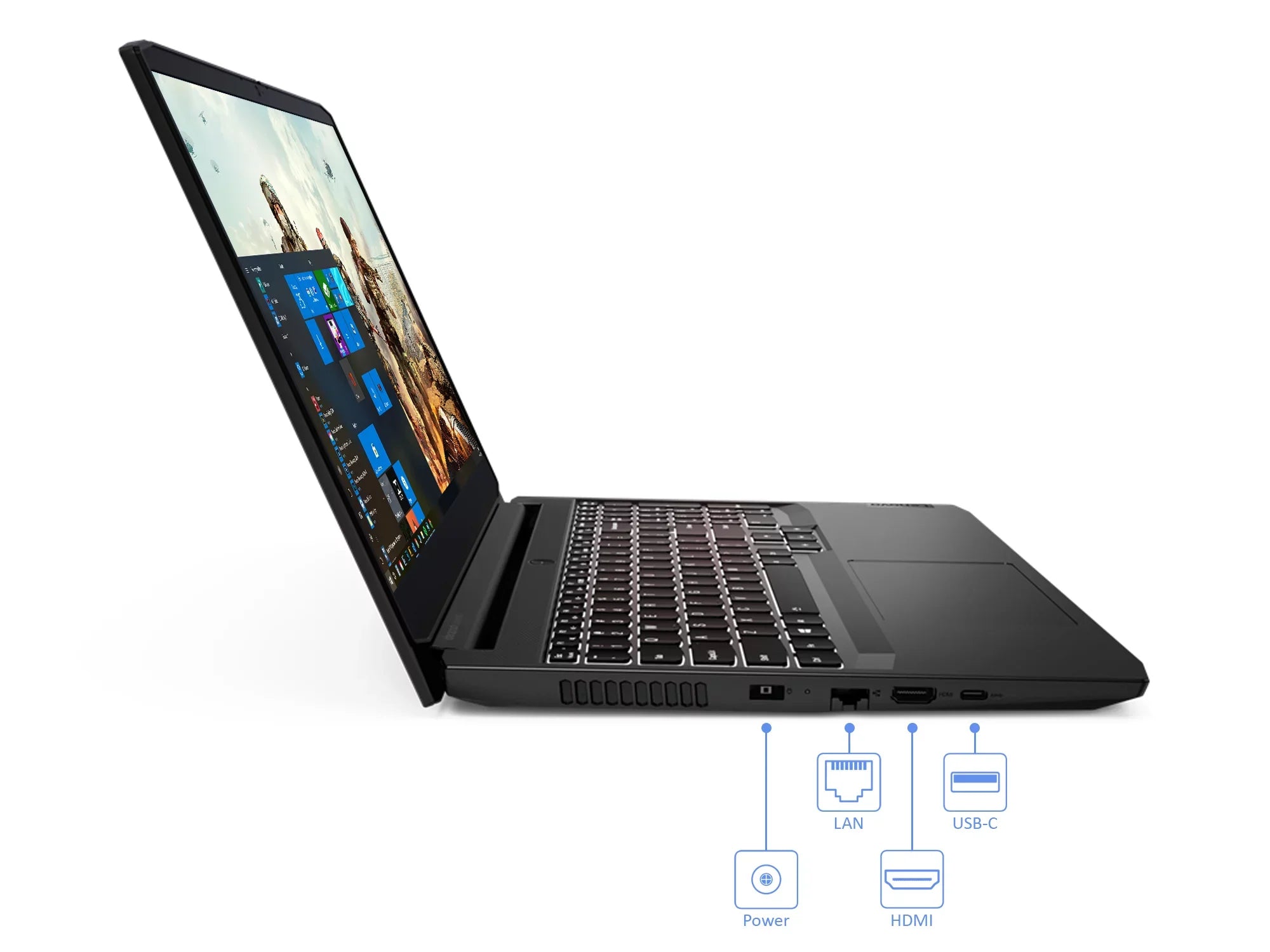 Lenovo IdeaPad 3 Gaming Laptop, 15.6" 120Hz FHD Display, AMD Ryzen 5 5600H Upto 4.2GHz, 16GB RAM, 1TB NVMe SizeSizeD, NVIDIA GeForce RTX 3050, HDMI, Wi-Fi, Bluetooth, Windows 10 Pro