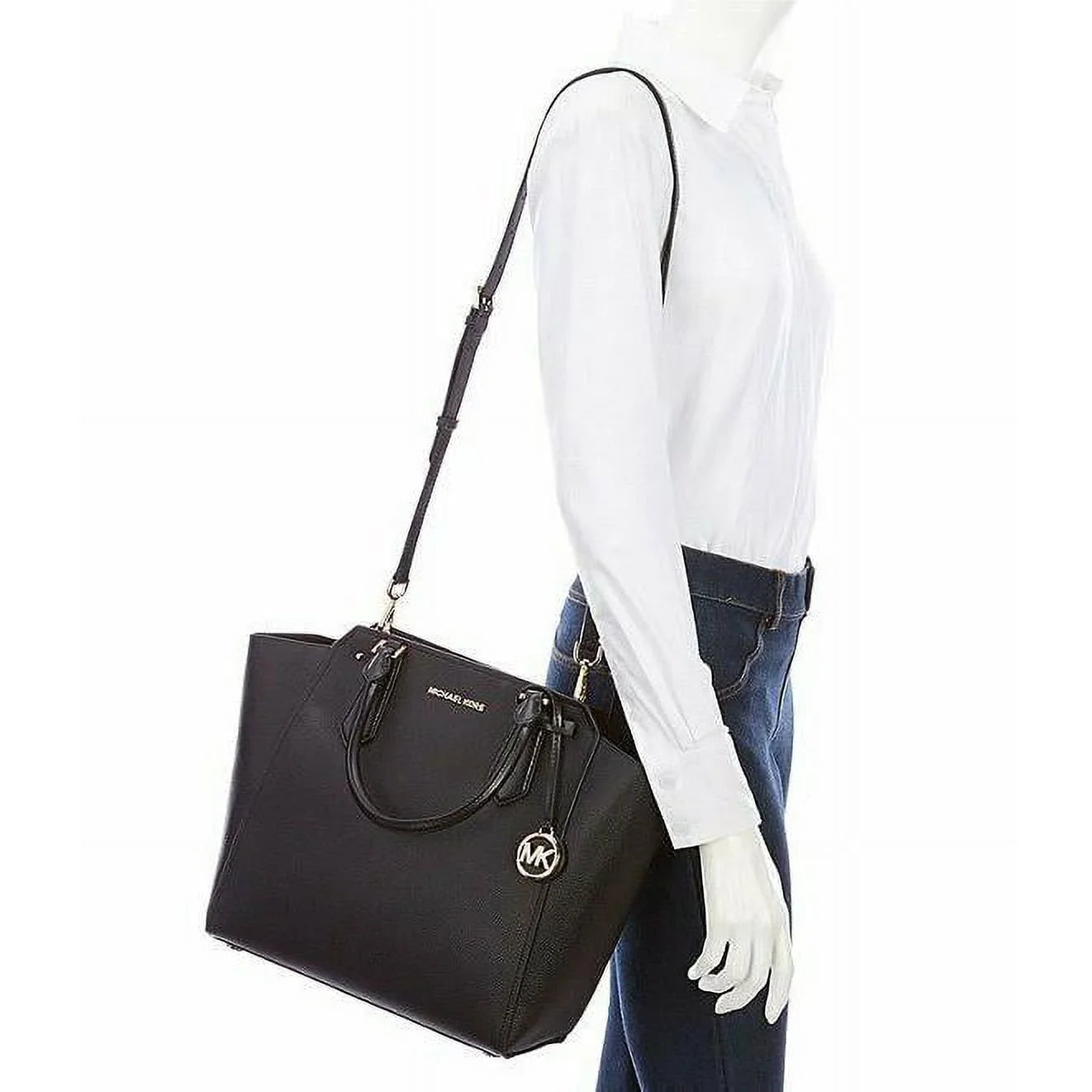 Michael Michael Kors Hayes Large North/Sizeouth Tote Black