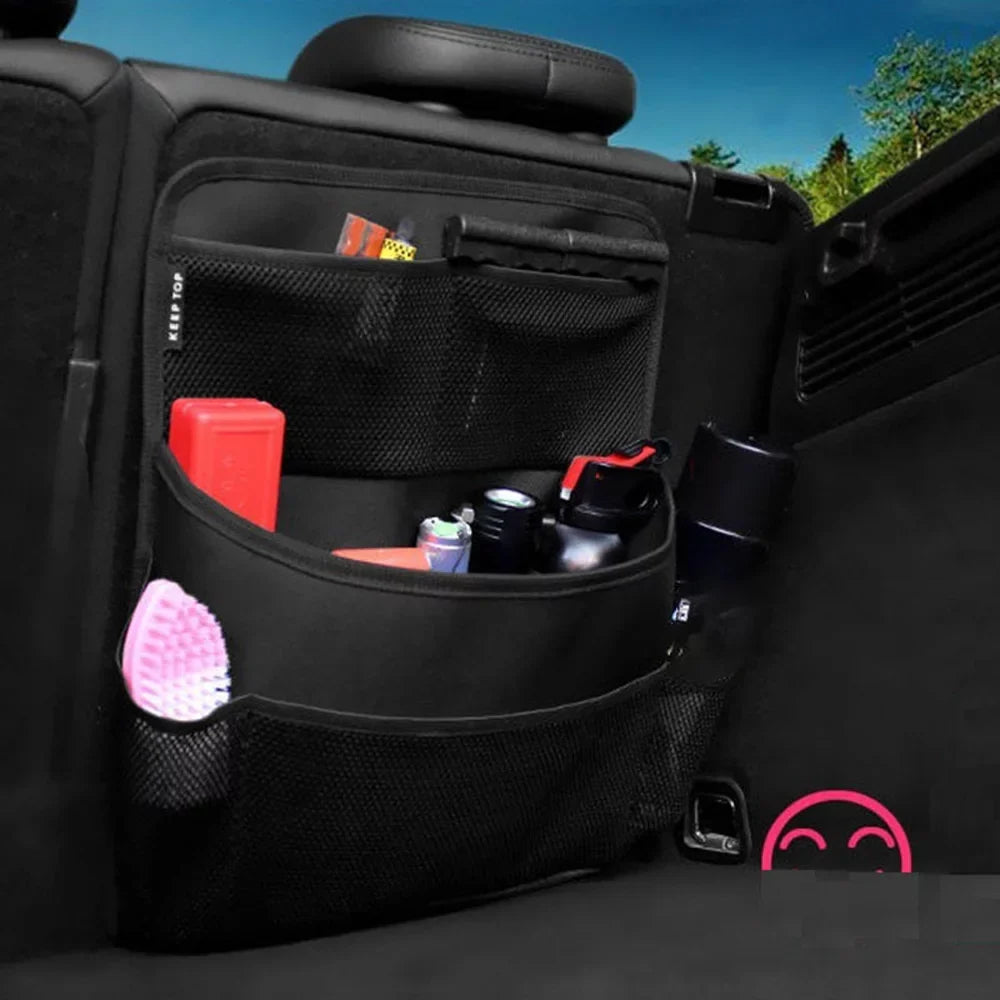 walmeck Car Sizetorage Bag with Large Capacity Net Pocket Universal Auto Backseat Organizer Bags Receiving Bags for Car