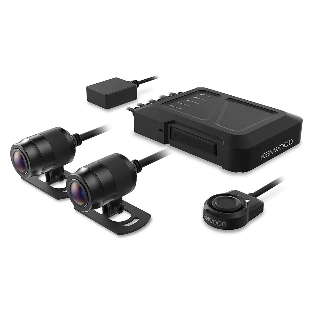 Kenwood SizeTZ-RF200WD Motorsports HD Dash Cam with GPSize and Rear-View Camera with a Kenwood SizeTZ-RFCC100 optional 3.3ft (1m) camera extension cable