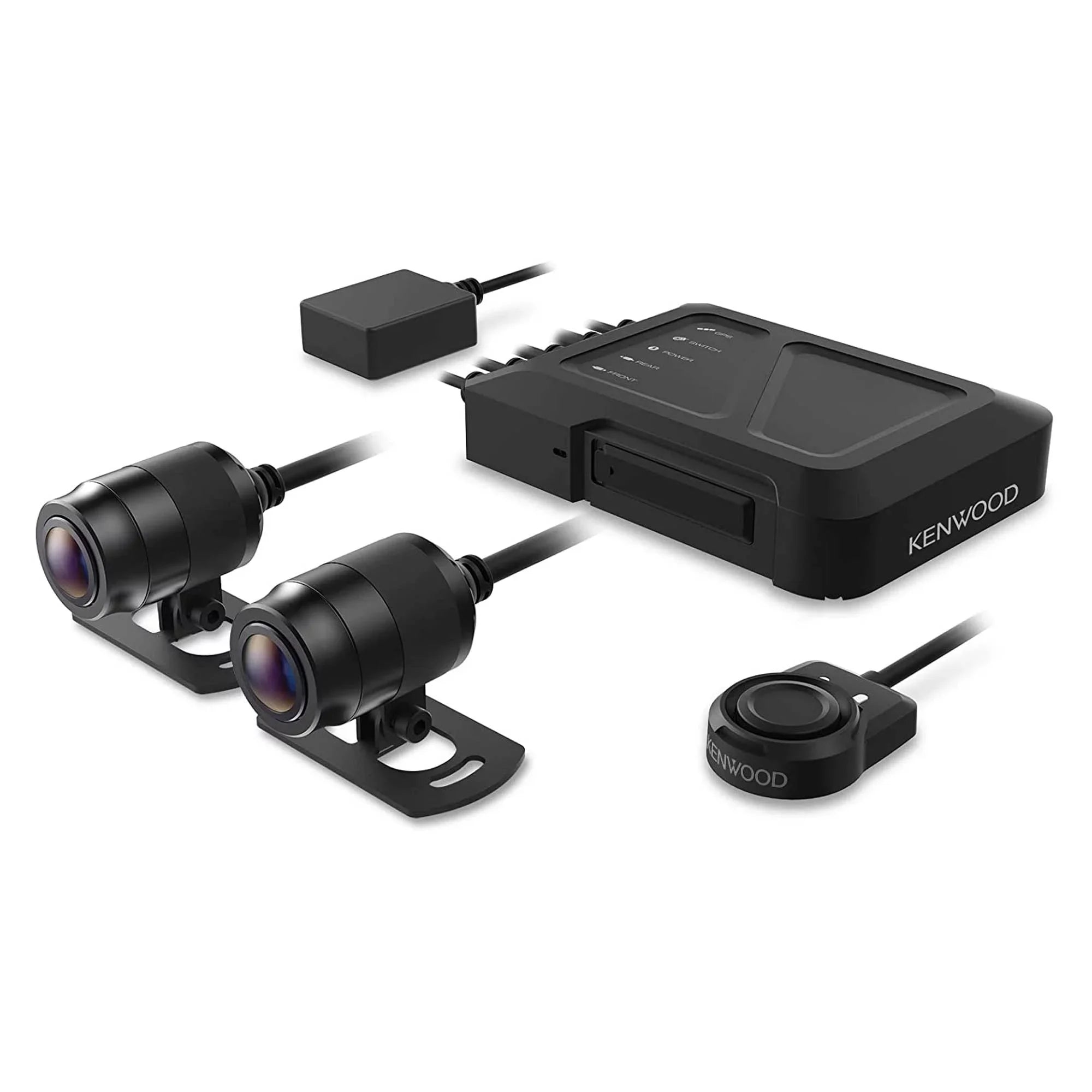 Kenwood SizeTZ-RF200WD Motorsports HD Dash Cam with GPSize and Rear-View Camera with a Kenwood SizeTZ-RFCC100 optional 3.3ft (1m) camera extension cable