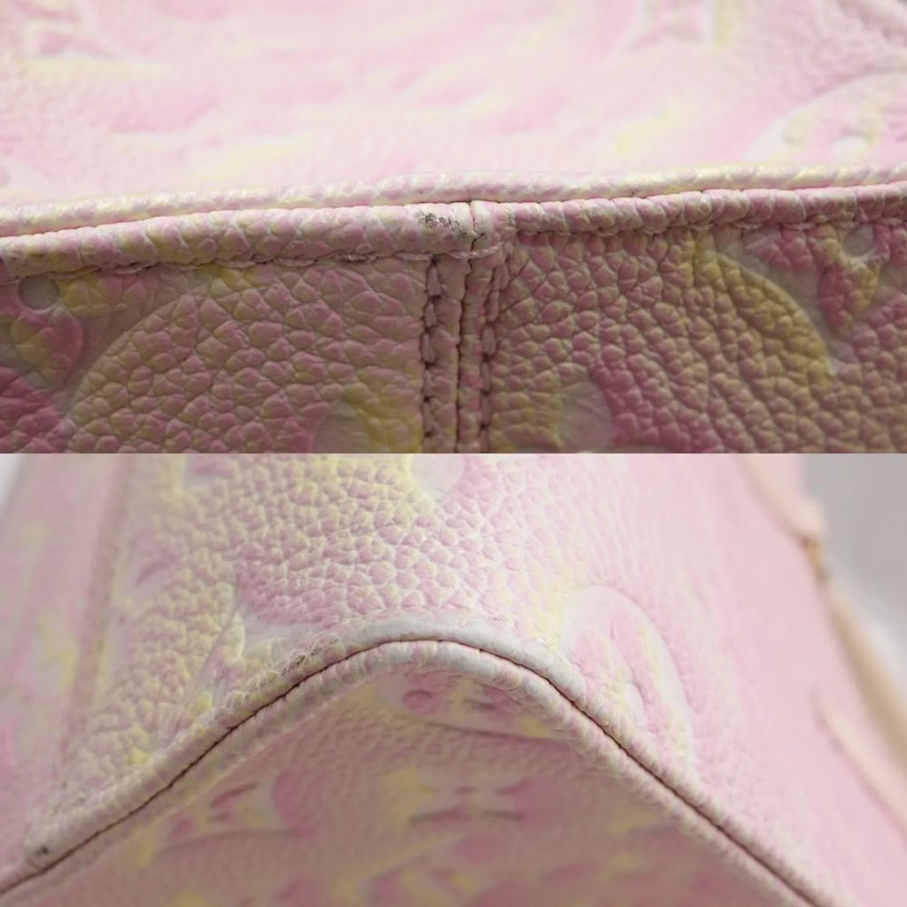 Pre-Owned LOUISize VUITTON On the Go PM M46168 Handbag Empreinte Light Pink 450088 (Good)