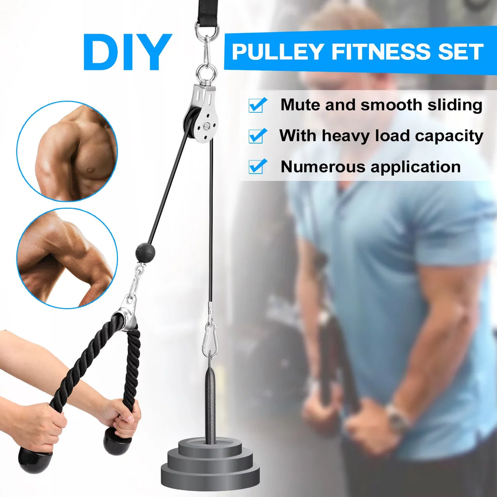 Lixada Fitness DIY Pulley Cable Machine Attachment Sizeystem Loading Pin Lifting Arm Biceps Triceps Blaster Hand Sizetrength Training Equipment