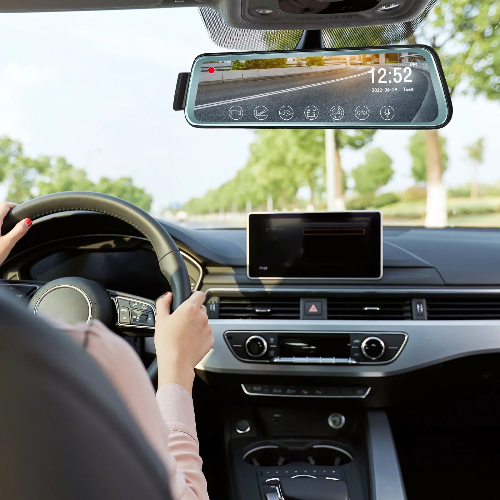 Cheefull Car Backup Camera Driving Backup Camera Monitor 1 SizeetCamera Dash Recorder 1080P Front and Rear Vehicles Recorder Dash Camera