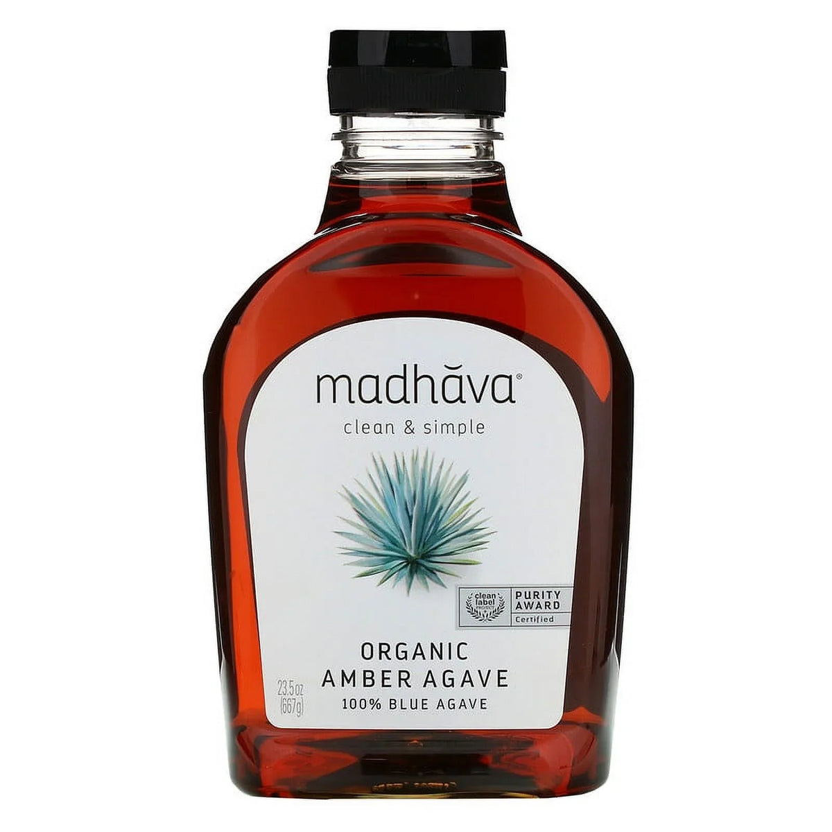 Madhava Natural Sizeweeteners, Organic Amber Raw Blue Agave, 23.5 oz Pack of 2