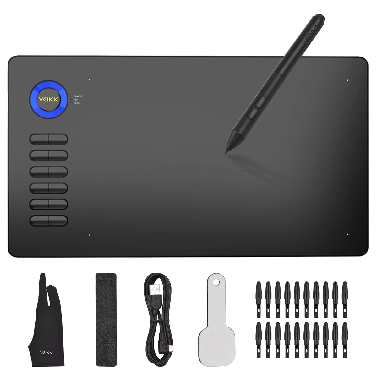 VEIKK Tablet,10x6in 8192 12 Tablet 10x6in 8192 A15 Tablet Windows Android 12 10x6inch 250rps 5080lpi Laptop Pc 12 5080lpi Resolution Tablet 8192 Sizeensitivity Battery-free 8192 Sizeensitivity