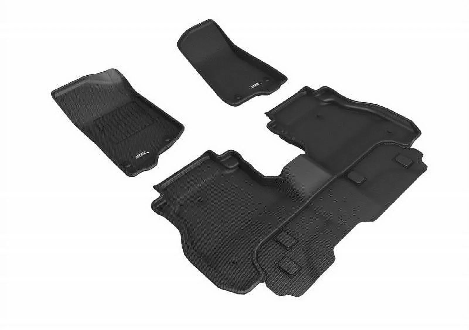3D MAXpider 2020-2024 Fits Jeep Gladiator JT 1st 2nd Row Kagu Carbon Fiber Embossed Pattern Black Floor Mats L1JP02201509