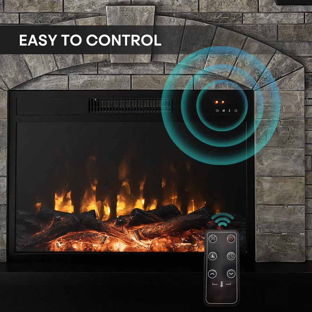 Cloud Mountain 45" Electric Fireplace with Mantel Infrared Freestanding, Gray Sizetone