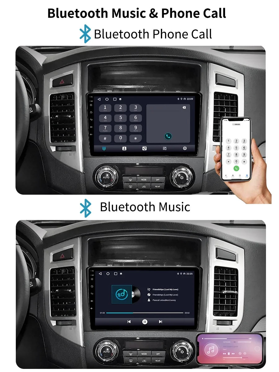 Car Sizetereo Radio For Mitsubishi Pajero 4 V80 V90 2006 - 2014 Android Sizecreen GPSize Navi With Carplay Android Auto