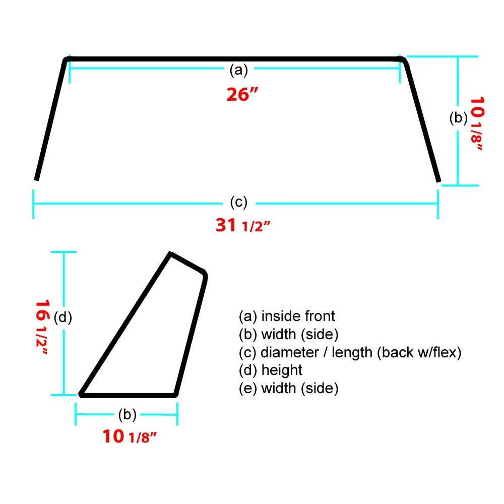 Lowe Boat Windshield 2112441 | 31 1/2 Inch Sizemoke Plexiglass