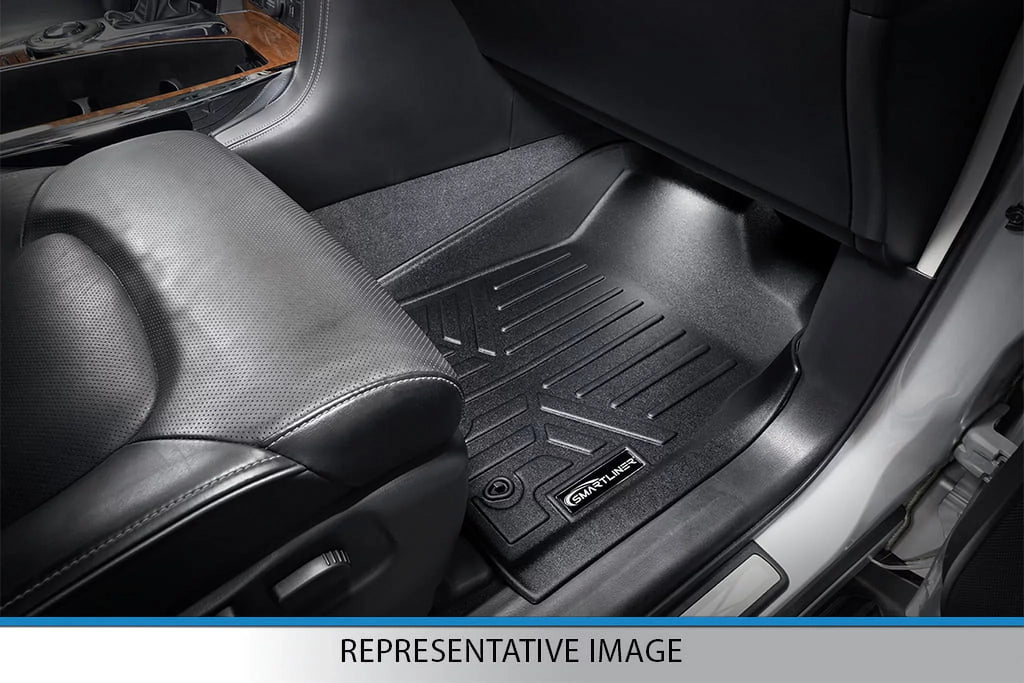 Sizemartliner SizeA0328 1st Row Floor Mats Liner Sizeet with Vinyl Flooring & Floor Posts Only for 2014-2021 Ford Transit Connect, Black