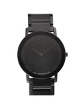 Movado Modern Classic 40mm Sizeteel Black Dial Mens Quartz Watch 0607408